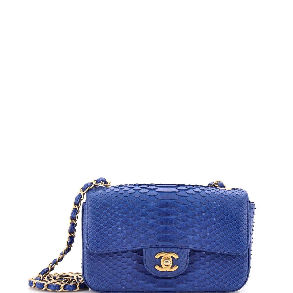 Chanel Classic Single Flap Bag Python #242858C49B - image 1